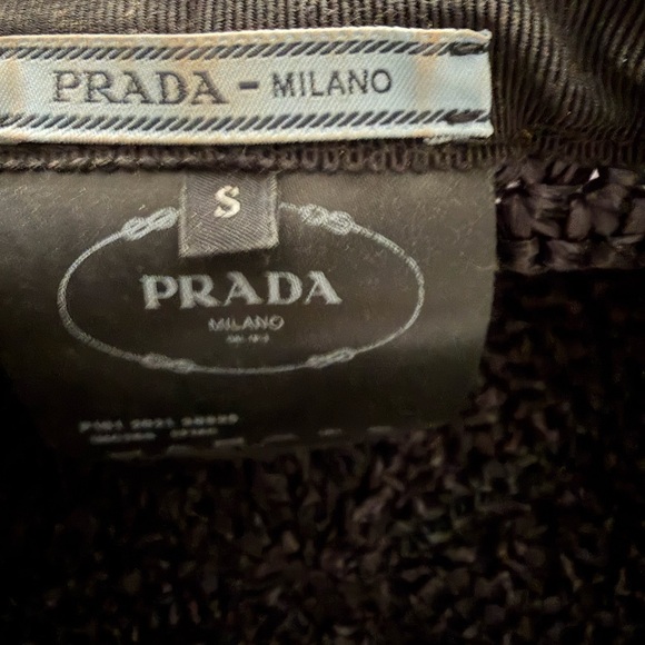 Prada Women’s Black Raffia Beret Hat - Size S - Picture 5 of 6